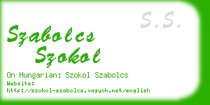 szabolcs szokol business card